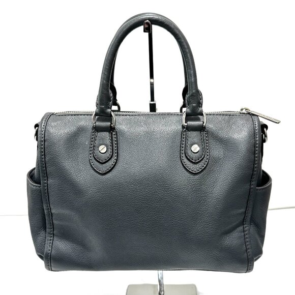 Michael Kors Margo Slate Grey Satchel Detachable Crossbody Strap EUC - Picture 2 of 13